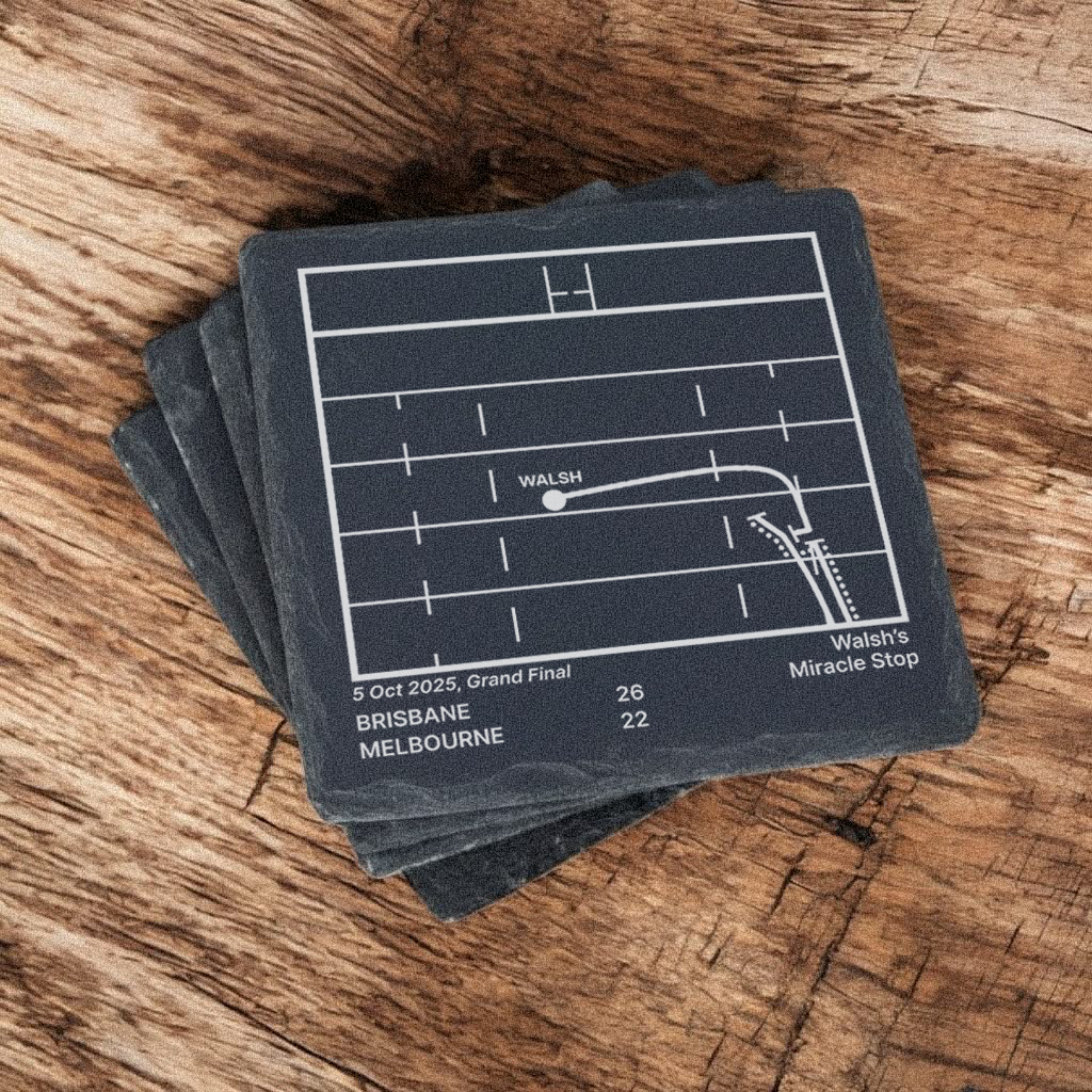 Brisbane Broncos Greatest Plays – Slate Coasters (Set of 4)