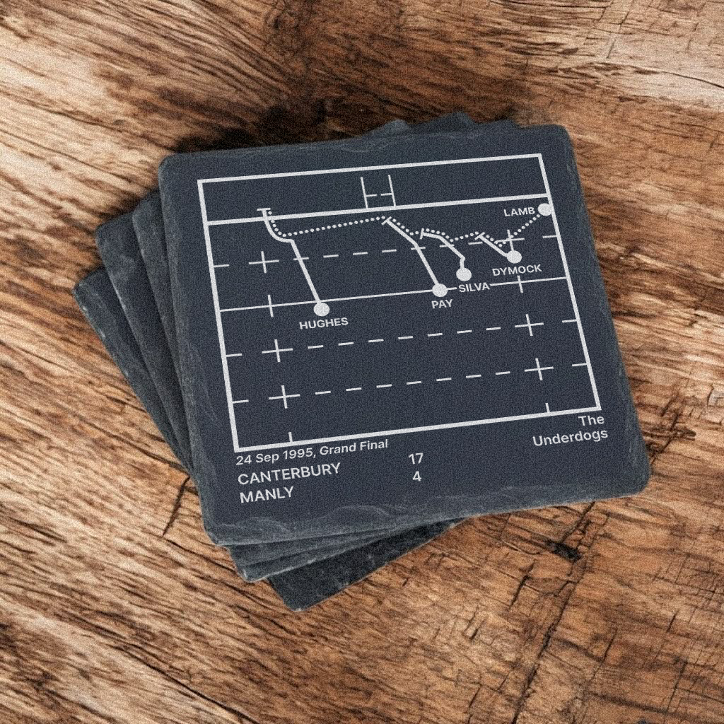 Canterbury Bulldogs  Greatest Plays – Slate Coasters (Set of 4)