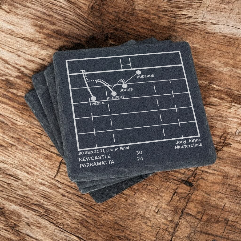 Newcastle Knights Greatest Plays – Slate Coasters (Set of 4)