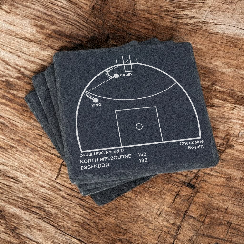 North Melbourne Kangaroos Greatest Plays – Slate Coasters (Set of 4)