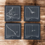 South Sydney Rabbitohs Greatest Plays – Slate Coasters (Set of 4)