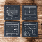 Canberra Raiders Greatest Plays – Slate Coasters (Set of 4)
