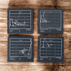 Sydney Roosters Greatest Plays – Slate Coasters (Set of 4)